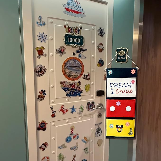 Fish Extender Door Hanger, Fish Extender Cruise Gifts - Cabin Door Hanging 3-pockets for Fish Exchange Extender Gifts on Cruise Line in 2025 (26"x11.8")
