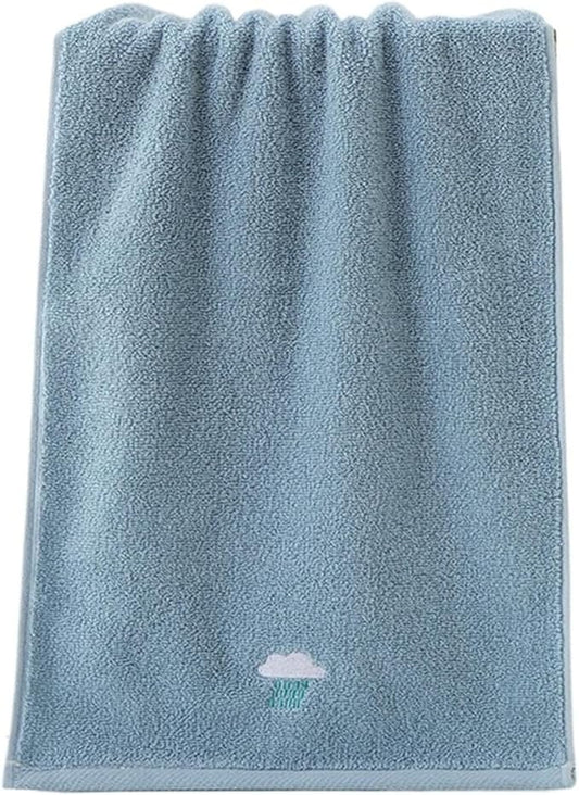 3 Pack Cotton Towels, Thick and Absorbent for Bath & Face, 74x34cm(Blue)
