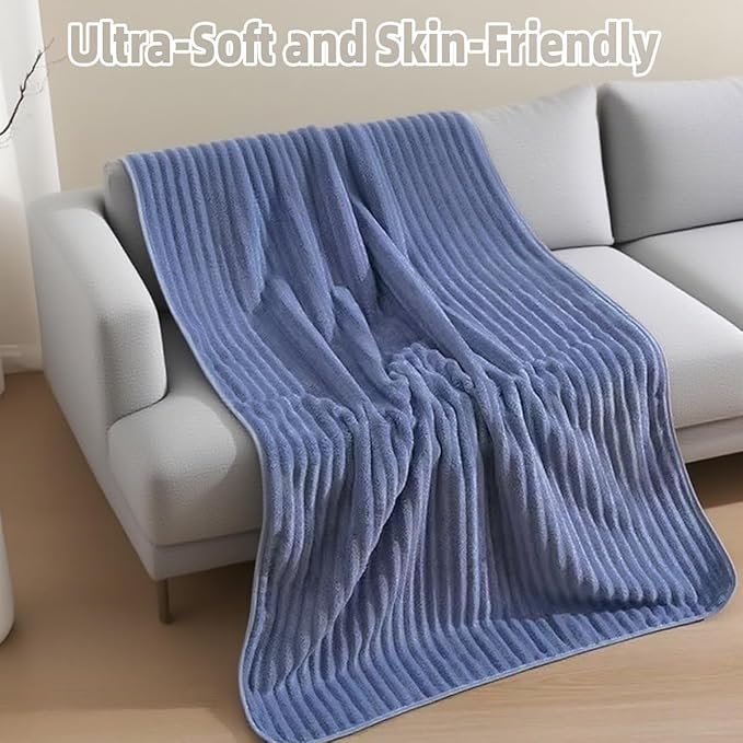 10 PCS Rainbow Coral Fleece Towels Set 5 (60×40in + 30×13in) - Super Absorbent,Extra Large Size, Cost-Effective(Milk White, Deep Blue, Coffee, Pink, Gray)