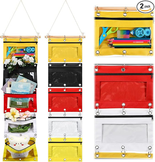 Abbylike 2 Pcs Fish Extender Hanging Pockets with 5 Pockets Cruise Gifts Hanging Bag Organizer Cruise Essentials 2026 for Door Decorations