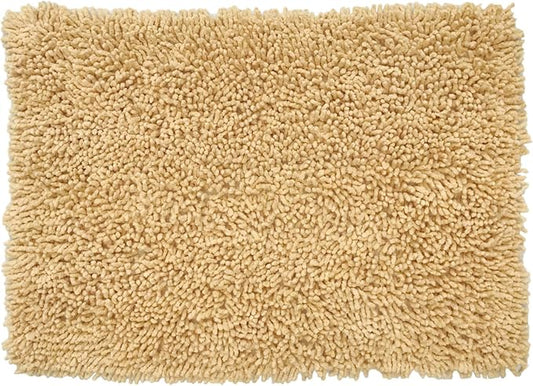 Home Weavers Fantasia Bath Rug 100% Cotton Bathroom Rugs Set, Machine Washable Rug, Extra Soft and Absorbent Bath Rug, Kitchen Mat, Bath Mat Set, Bath Floor Mat Non Slip, 17"x24" Rectangle, Yellow