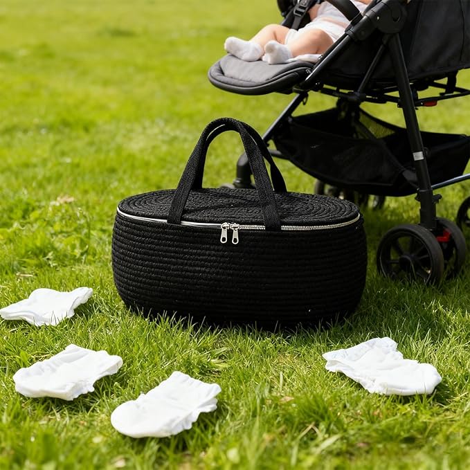 Baby Shower Gift Bag, Portable Waterproof Material, 37x26x18.5cm, Nursery Storage Basket, Stroller Organizer Bag, Multi-Pocket Organization, for Travel Car Outdoor Bathroom Bedside Picnic Parent