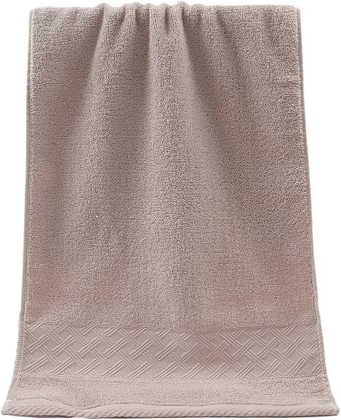 3 Pack Cotton Bath Towels, 34x74 Inches Soft Absorbent Face Towels for Home(Pink)