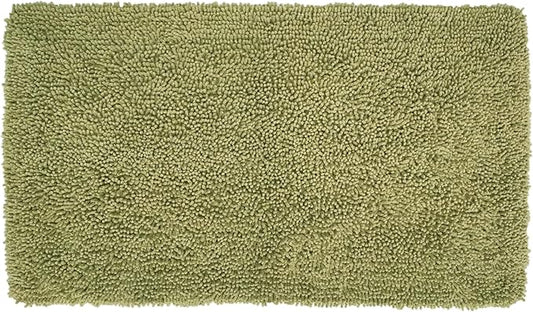 Home Weavers Fantasia Bath Rug 100% Cotton Bathroom Rugs Set, Washable Rug, Soft Cotton Extra Soft and Absorbent Bath Rug, Kitchen Mat, Bath Mat Set, Bath Floor Mat Non Slip, 21"x34" Rectangle, Sage