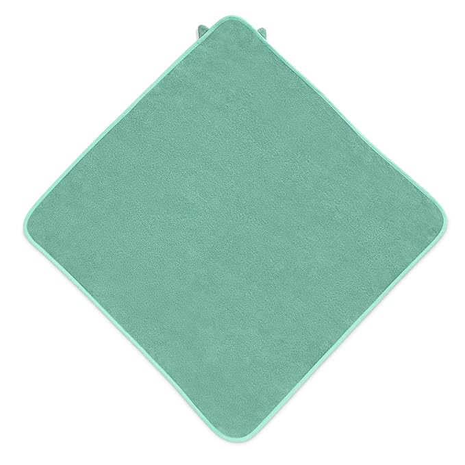 Delta Children Baby/Infant Hooded Bath Towel - Super Soft and Absorbent- Newborn Essential - Ideal Baby Registry/Shower Gift for Boys and Girls, Light Teal Owl