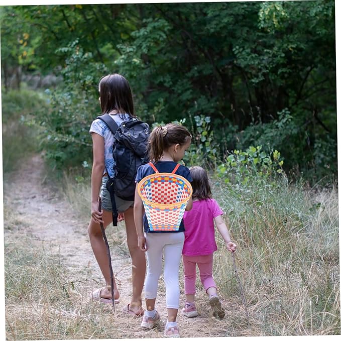 Rope Basket Boys and Girls Toy Box Pack Basket Woven Knapsack Small Knapsack Toy Organizer Random Color