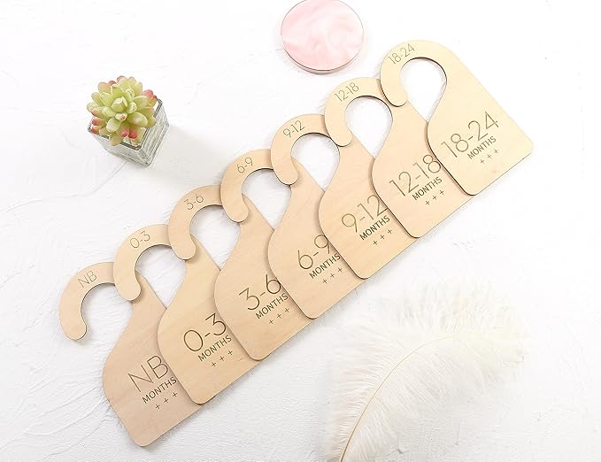 Modern Baby Closet Dividers - Wooden Closet Dividers Baby,Clothes Dividers for Nursery Closet,Newborn to 24 Months for Home Nursery Clothes