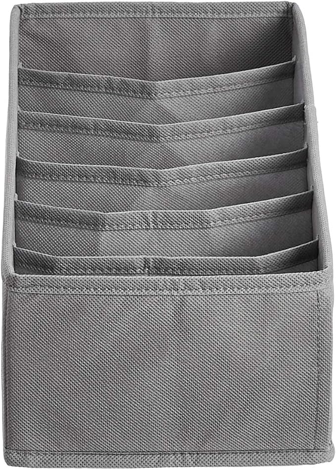 Amazon Basics Underwear Dresser Drawer Organizers, Gray | Pack of 2