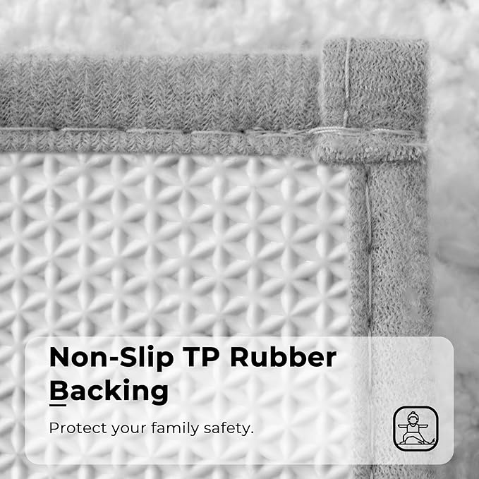 GRANNY SAYS Microfiber Bathroom Rugs Non Slip Washable, Water Absorbent Bathrooms Mats for Tub Non Slip, Small Soft Bath Mats for Bathroom Floor & Shower, 16" x 24", Grey Bath Mat Towel