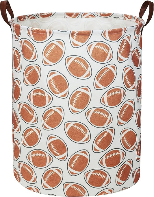 ESSME Kids Laundry Basket,Football Laundry Hamper for Boys Room Decor,Boys hamper,Nursery Hamper,Home Organizer.(Footballs)