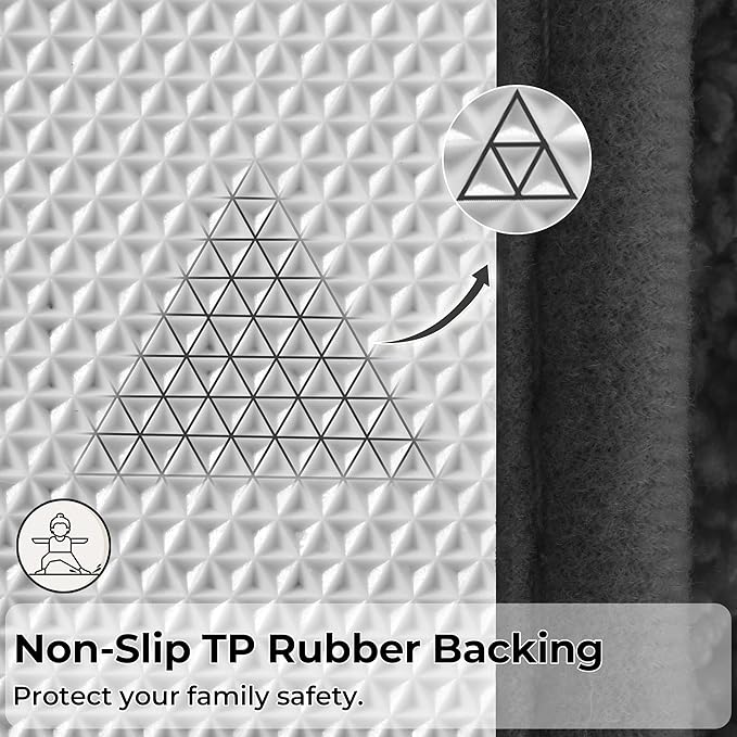 GRANNY SAYS Bathroom Rugs Non Slip, 20" x 32", Bath Rugs for Bathroom Washable, Bath Mats for Floor, Microfiber Bath Mat for Tub, Shower Mat for Floor, Absorbent Shower Rugs Charcoal Gray
