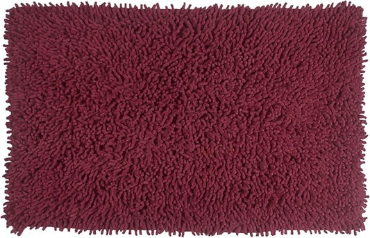 Home Weavers Fantasia Bath Rug 100% Cotton Bathroom Rugs Set, Washable Rug, Soft Cotton Extra Soft and Absorbent Bath Rug, Kitchen Mat, Bath Mat Set, Bath Floor Mat Non Slip, 21"x34" Rectangle, Red