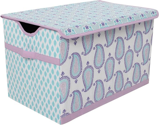 Bacati -Toy Chest Paisley Isabella Purple/Lilac/Aqua Girls