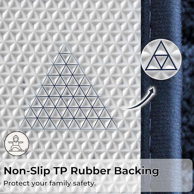 GRANNY SAYS Long Bathroom Rug Mat, Bath Mats Non-Slip, Super Soft & Water Absorbent, Large Bath Rugs, Machine Wash Dry, Bathroom Runner Rugs for Floor, Tub and Shower, 24" x 48" Navy Blue