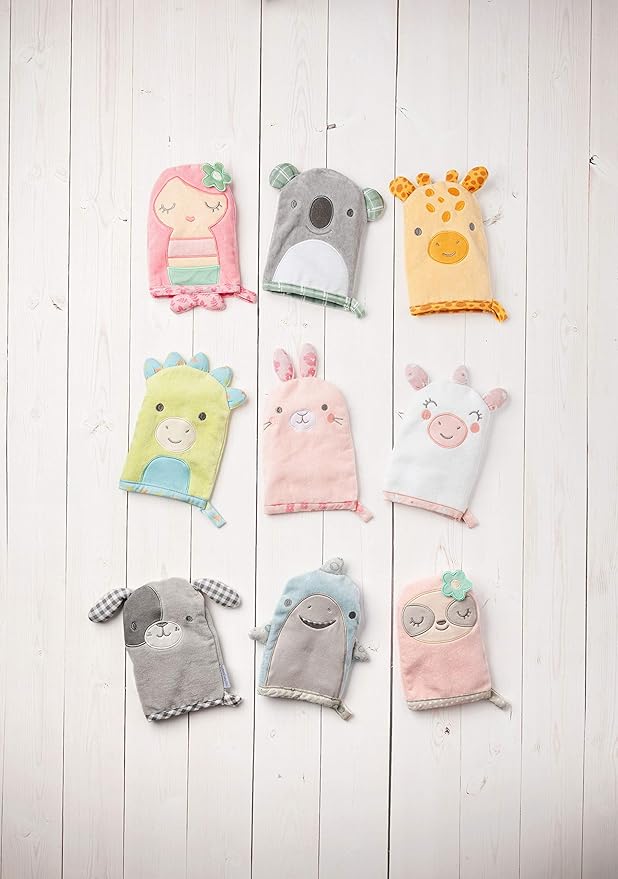 Stephen Joseph, Kids Bath Mitts, Mermaid , 5.5" x 8"