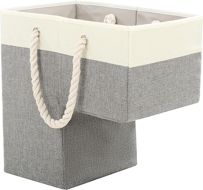1 Pc Stair Basket for Stairs with Handle, Staircase Baskets for Carpeted and Wooden Stair,16" Step Storage Laundry basket for Stairs, Toys, Clothes, Books, Tools, Magazine, with Hard Board, Anti-slip
