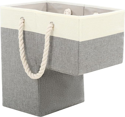 1 Pc Stair Basket for Stairs with Handle, Staircase Baskets for Carpeted and Wooden Stair,16" Step Storage Laundry basket for Stairs, Toys, Clothes, Books, Tools, Magazine, with Hard Board, Anti-slip