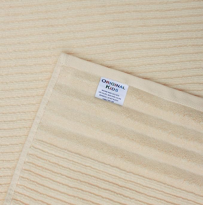 ORIGINAL KIDS Hooded Bath Towel Wrap - 100% Super Zero Twist Cotton - Large Oversized Hooded Kids Towel - Toddler Shower Pool Beach - Super Soft Absorbent Quick Dry - 30 x 52 inches - Banana Milkshake