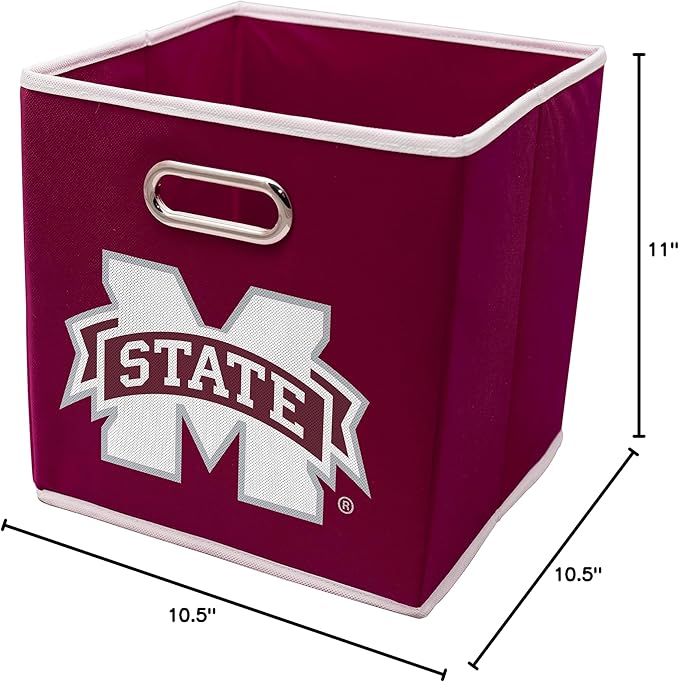 Franklin Sports NCAA College Team Fabric Storage Cubes Made to Fit Storage Bin Organizers