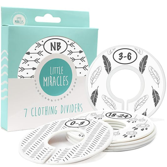 Baby Closet Size Dividers - 7X Boho Nursery Closet Dividers for Baby Clothes - Bohemian Nursery Decor - Baby Closet Dividers for Boy or Girl - [Boho]