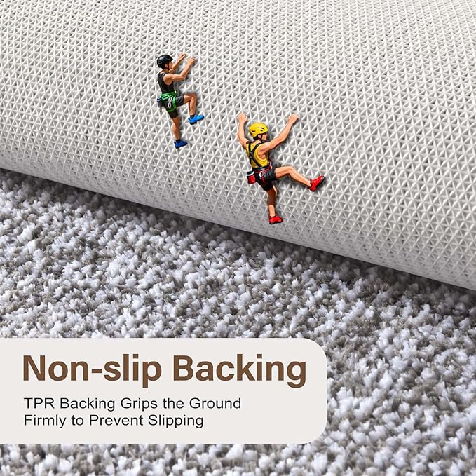 60x24 Long Bathroom Rugs Washable Non Slip, Light Grey Bath Mat for Bathroom Floor Tub, Soft Absorbent Quick Dry Mats for Shower, Bathtub,Home Decor