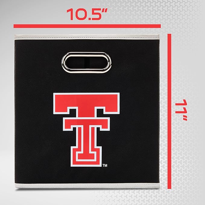 Franklin Sports NCAA College Team Fabric Storage Cubes Made to Fit Storage Bin Organizers
