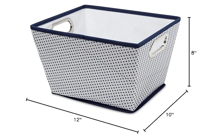 Delta Children 4 Piece Rectangle Storage Bins, Navy