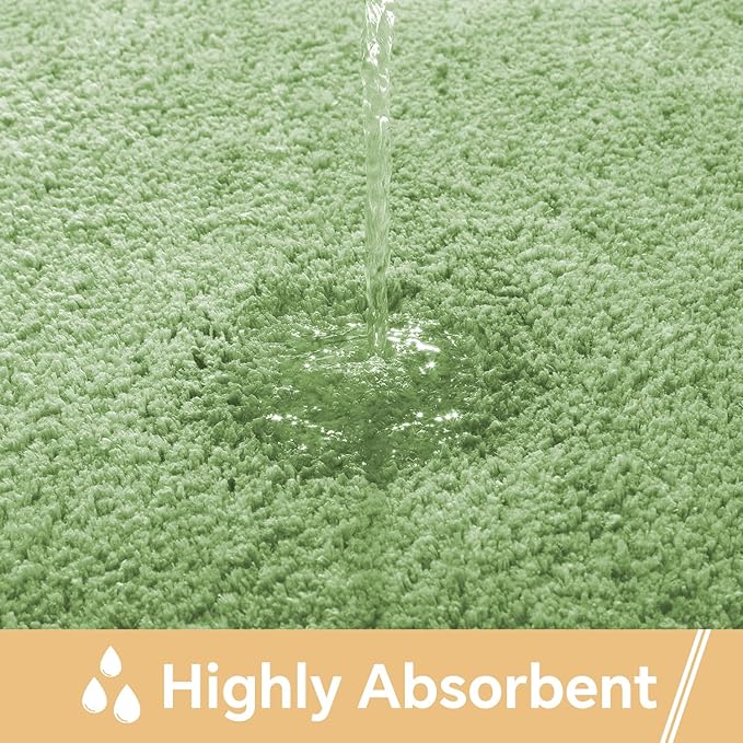 Hunter Green Bathroom Rugs Runner 24"x60" - Long Large Bath Mat, Soft Non Slip Absorbent Microfiber Bathroom Rug, Washable Plush Floor Mat - Perfect for Bedside, Kitchen or Vanity Area