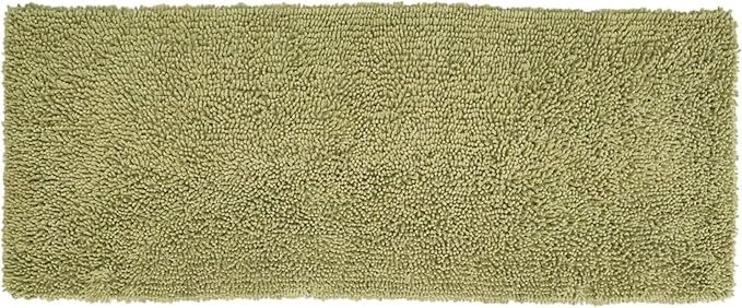 Home Weavers Fantasia Bath Rug 100% Cotton Bathroom Rugs Set, Bathroom Décor, Washable Rug, Extra Soft and Absorbent Bath Rug, Kitchen Mat, Bath Mat Set, Bath Floor Mat Non Slip, 21"x54" Runner, Sage