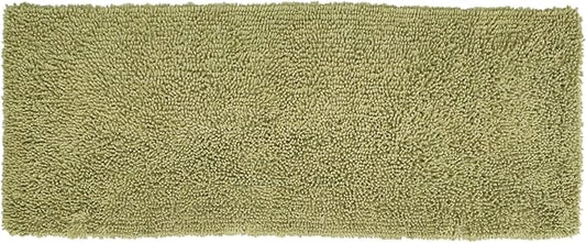 Home Weavers Fantasia Bath Rug 100% Cotton Bathroom Rugs Set, Bathroom Décor, Washable Rug, Extra Soft and Absorbent Bath Rug, Kitchen Mat, Bath Mat Set, Bath Floor Mat Non Slip, 21"x54" Runner, Sage