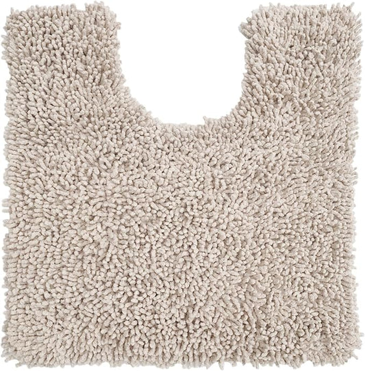 Home Weavers Fantasia Bath Rug 100% Cotton Bathroom Rugs Set, Washable Rug, Soft Cotton Extra Soft and Absorbent Bath Rug, Kitchen Mat, Bath Mat Set, Bath Floor Mat Non Slip, 20"x20" Contour, Ivory