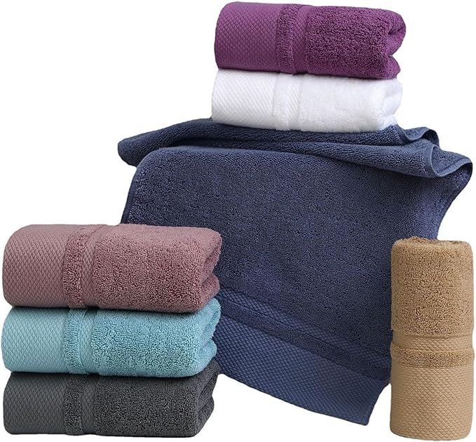 3 Pack Cotton Bath Towels, Soft and Absorbent, Long Staple Cotton Face Hand Towels(Grey)