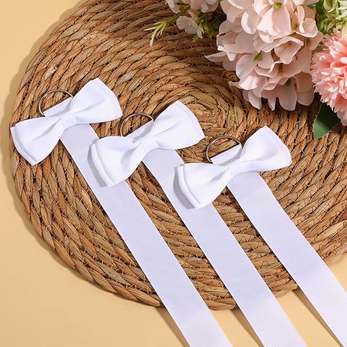 Hecila 6PCS Bow Holder Long Hair Bow Organizer Hair Accessories Organizer Hairs Clips Storage Wall Hanging Home Decor Headband Bows Storage Wall Hanging Display for Nursery Home Decors