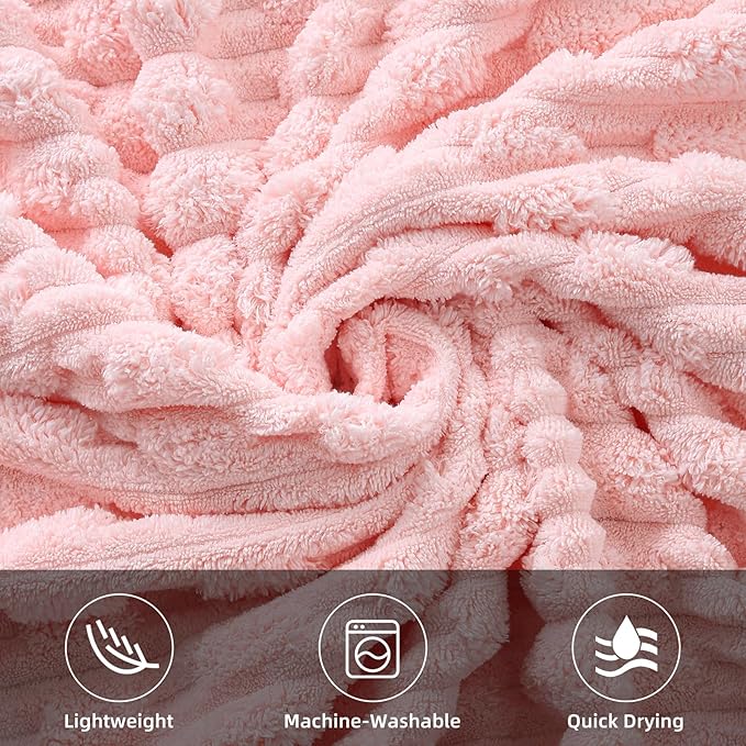 30X60 Inches Extra Large Bath Towels Sets of 6 for Bathroom Super Soft Quick Dry 2 Bath Towels 2 Hand Towels 2 Washcloth Towels Microfiber Shower (Pink, 6 Piece)