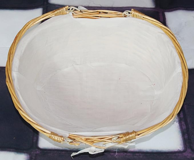 Vintiquewise Oval Willow Basket with Double Drop Down Handles (2 Units)