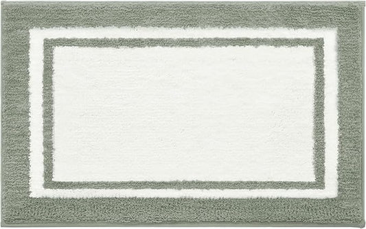 GRANNY SAYS Microfiber Bathroom Rugs Non Slip Washable, Water Absorbent Bathroom Mats for Tub, Soft Bath Mats for Bath Floor & Shower, Bath Rug, 20" x 32" Sage Green