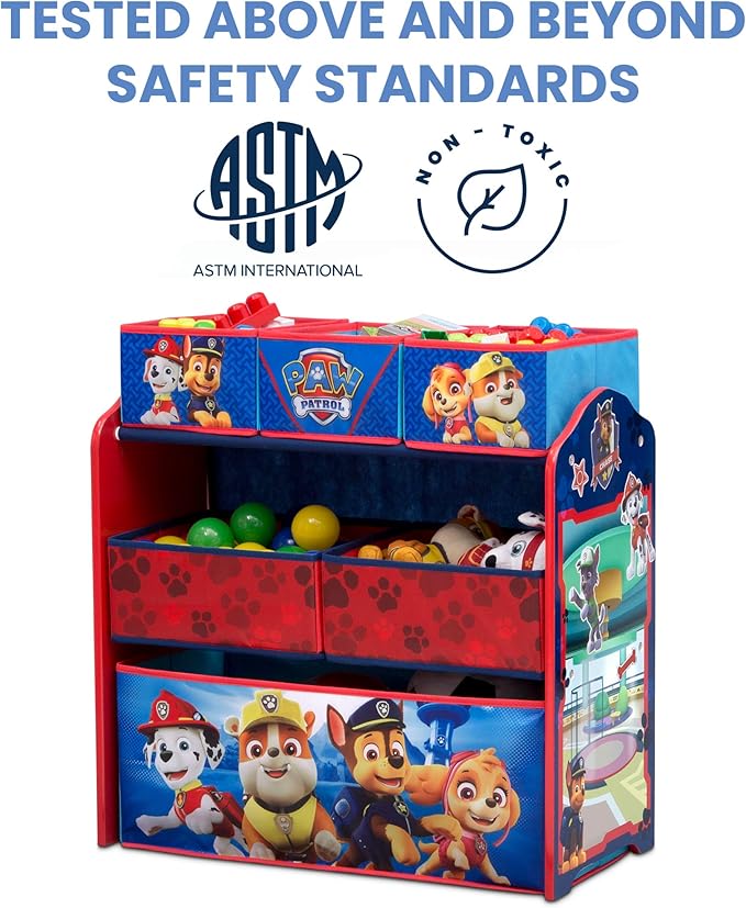 Delta Children Design & Store 6 Bin Toy Storage Organizer, Nick Jr. PAW Patrol