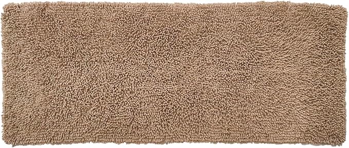 Home Weavers Fantasia Bath Rug 100% Cotton Bathroom Rugs Set, Bathroom Décor, Washable Rug, Extra Soft and Absorbent bath Rug, Kitchen Mat, Bath Mat Set, Bath Floor Mat Non Slip, 21"x54" Runner, Linen