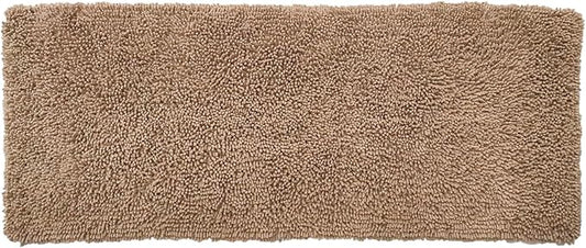 Home Weavers Fantasia Bath Rug 100% Cotton Bathroom Rugs Set, Bathroom Décor, Washable Rug, Extra Soft and Absorbent bath Rug, Kitchen Mat, Bath Mat Set, Bath Floor Mat Non Slip, 21"x54" Runner, Linen