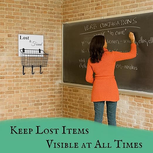 Lost and Found Bin Basket - Ideal for a Preschool Classroom or Daycare | Farmhouse Classroom Decor - Lost Socks Basket For Laundry Room