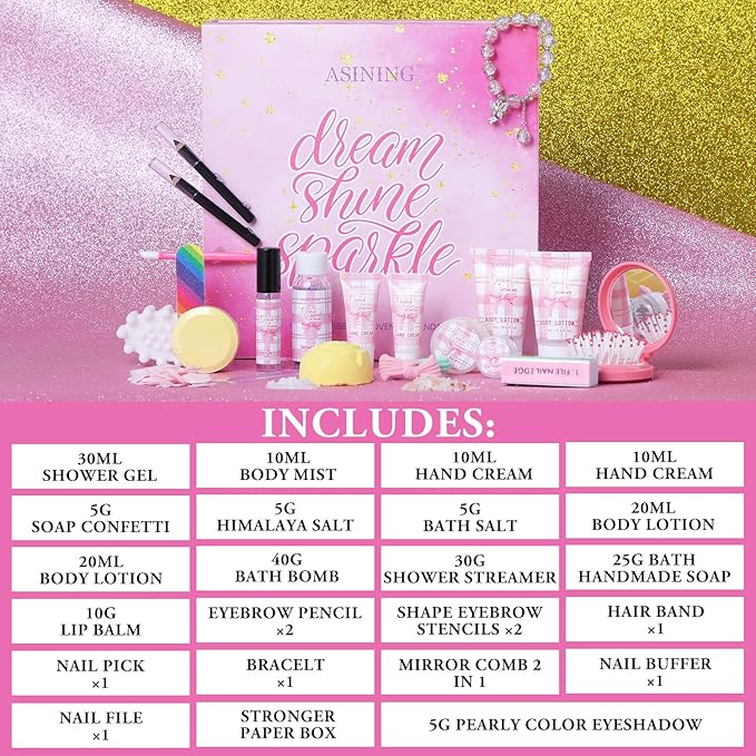 24 Day Beauty Care Advent Calendar, Makeup & Cosmetic Surprises, Birthday Gifts for Women Gift Sets, Cosmetics Gift Baskets for Women Teens Girlfriend Daughters Mothers Day Gifts