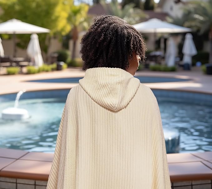 ORIGINAL KIDS Hooded Bath Towel Wrap - 100% Super Zero Twist Cotton - Large Oversized Hooded Kids Towel - Toddler Shower Pool Beach - Super Soft Absorbent Quick Dry - 30 x 52 inches - Banana Milkshake