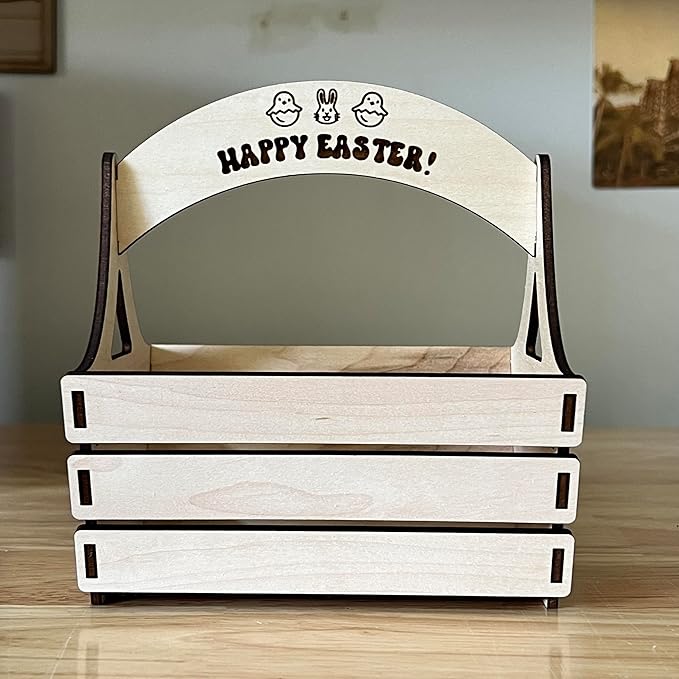 Made By R And R Wood Emoji Easter Basket