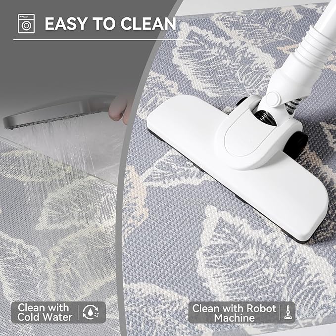 Half Circle Bath Mat, Thin Bathroom Rugs Fit Under Door Quick Dry Non Slip Washable Bathroom Mat with Rubber Backing, Absorbent Half Round Shower Rug