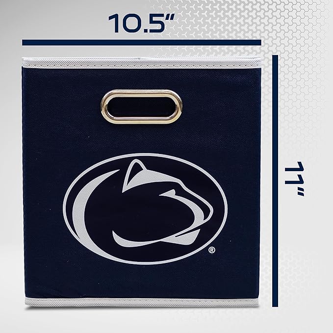Franklin Sports NCAA College Team Fabric Storage Cubes Made to Fit Storage Bin Organizers