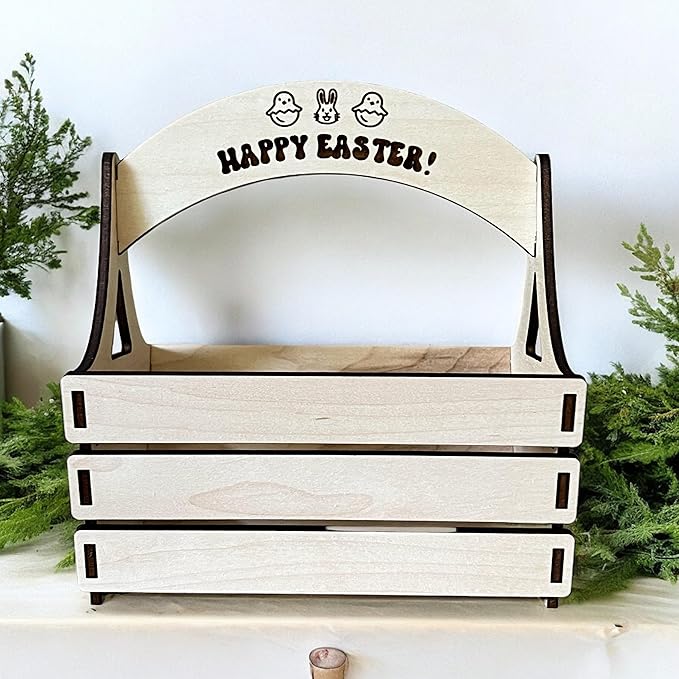 Made By R And R Wood Emoji Easter Basket