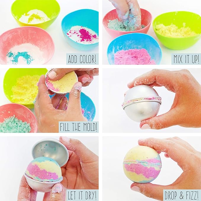 STMT D.I.Y. Bath Bomb Kit, STMT Kits for Girls, Bath Bomb Mold, Spa Kit for Kids, Bath Crumbles, Ages - 6+, 1 Count (Pack of 1), Green