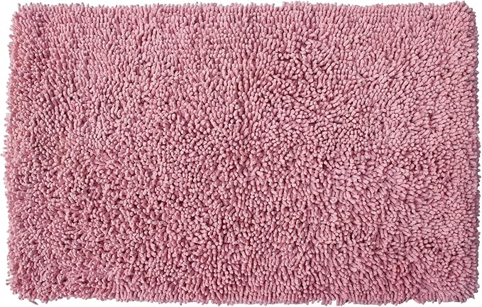 Home Weavers Fantasia Bath Rug 100% Cotton Bathroom Rugs Set, Washable Rug, Soft Cotton Extra Soft and Absorbent Bath Rug, Kitchen Mat, Bath Mat Set, Bath Floor Mat Non Slip, 24"x40" Rectangle, Pink
