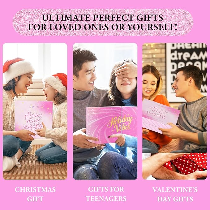 24 Day Beauty Care Advent Calendar, Makeup & Cosmetic Surprises, Birthday Gifts for Women Gift Sets, Cosmetics Gift Baskets for Women Teens Girlfriend Daughters Mothers Day Gifts