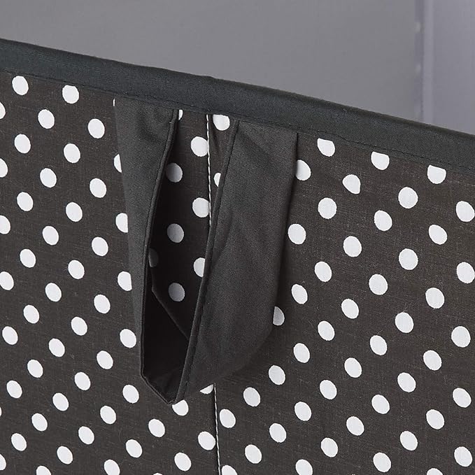 Bacati - Large Storage Tote Classic Damask Black/Grey/White Neutral 14 x 14 x 10 inches